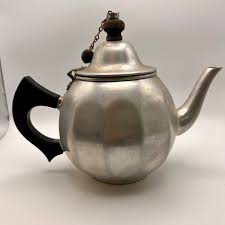 Vintage Mirro Aluminum Teapot with Tea Infuser and Wood Handle 1.5 quart | eBay
