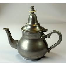 1970s Arabic Teapot With Spirit-Burner - Teamaker - Pewter - Vintage - Marked | Chairish