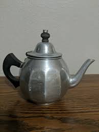 Vintage 1950's ROYAL Pure Aluminum Colonial Pattern Coffee Tea Pot Goose Neck | eBay