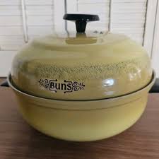 MIRRO Bun Warmer Aluminum Vintage Harvest Yellow Vintage MCM ...