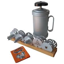 Similar Items to Mirro Cookie Press Set Vintage 12 Discs 3 Cream Piping Wooden Rack Pamphlet