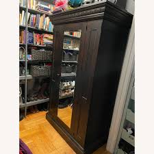 Domain Armoire with Mirror and Hanging Clothes Rod - AptDeco