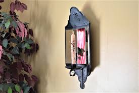 Mirror Candle Wall Sconce With Five Segments, Floral Design ...