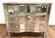 Sold at Auction: Hooker Furniture Mirrored 3-drawer Chest ...