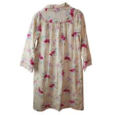 Vintage Sears Comfort Coat Women's XL Cotton Flannel Pearl ...