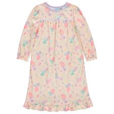 Girls Granny Gown Nightgown, Toddler to Big Kid, Mermaid ...