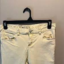 Free People | Jeans | Free People Light Creamy Yellow Skinny ...