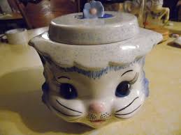 Vintage kitty cat head cookie jar, Miss Priss mold (item #1339217)