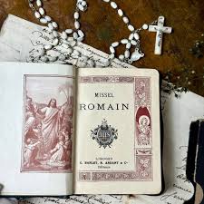 50629-Rare French 1910 Leather-Bound Missel Romain - Shop JSVS-Antique Shop Indie Press - Pinkoi