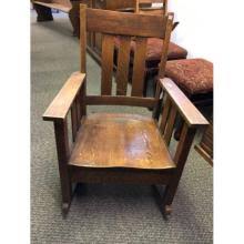 Sold at Auction: Mission Style Rocking Chair