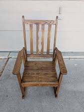 Oak Press Back Rocking Chair for sale | eBay