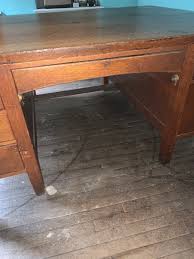 Antique 6'x25" SOLID QUARTERSAWN OAK EXECUTIVE PARTNER ...