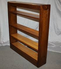 Bargain John's Antiques | Antique Mission Oak open Bookshelf Stand - adjustable shelves - Bargain John's Antiques