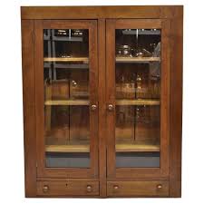 Antique American Primitive Colonial Cherry Wood 2 Door Hutch Cupboard Cabinet at 1stDibs