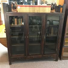 Arts & Craft Mission Oak 3 Door Bookcase W/ 3 Drawers — Ardesh