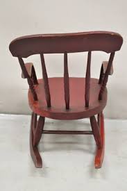 Antique American Primitive Spindle Back Small Child's Rocker Rocking Chair | eBay