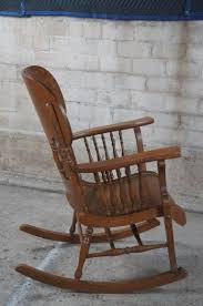 Antique Arts and Crafts Mission Quartersawn Oak Bentwood Rocking Arm Chair Rocker at 1stDibs | antique tiger oak rocking chair, oak bentwood chairs, antique oak rocking chair