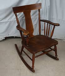 Antique Oak Rocker Rocking Chair with arms – Original finish | eBay
