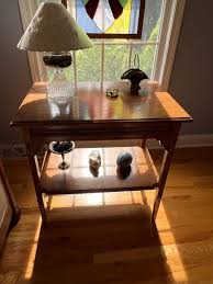 Antique Oak Side Table, End Table, Console Wood Entryway ...
