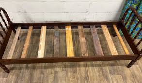 Antique Carved and Turned Spindle Spool Daybed Bench With ...