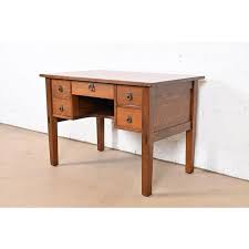 L. & J. G. Stickley Antique Mission Oak Arts & Crafts Desk, Newly Refinished | Chairish