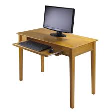 Winsome Wood Studio Home Office Computer Desk, Honey Pine - Walmart.com