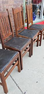Antique Quarter sawn Oak Mission Oak Arts & crafts Chair 4 available | eBay