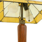 Pair of L&JG STICKLEY Mission Style Table Lamps with MEYDA Tiffany Stained Glass Shades | Grandview Mercantile
