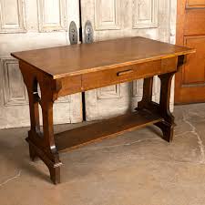 Antique Arts & Crafts Oak Church Altar Table