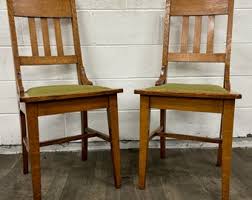 Antique Mission Arts and Crafts Stickley Style Tiger Oak Dining Chairs - Pair - Etsy