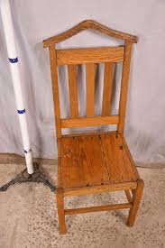 Oak slat back chair with stretcher base; 14416-001 - R.H. Lee & Co. Auctioneers