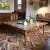 Mid Century Pecan & Marble Coffee Table Sophisticate Line by Tomlinson - EPOCH