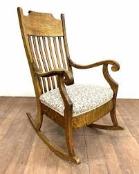 Sold at Auction: Antique Edwardian Era Tiger Oak Rocking Chair