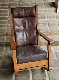 Antique Mission Style Oak Rocking Chair Phoenix Chair Co | eBay