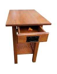 Arts and Craft Quartersawn Oak Country Side Table | Chairish