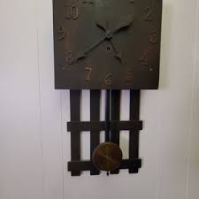 CLOCK, Antique " B.T.G. ", Mission Clock, Handmade - Etsy