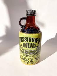 Vintage Mississippi Mud Beer Bottle: Lime Green Crocodile ...
