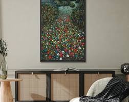 Gustav Klimt Poppy Field Print: Vintage Nature Wall Art - Etsy