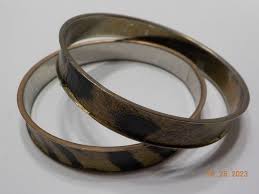 Vintage Leopard Print Bangles (2462) Gold Tone Metal - Etsy