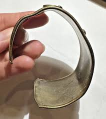 Modernist Copper Brass tone Cuff Brown Enamel Bracelet Exquisite Wide Bracelet | eBay