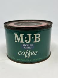 Vintage MJB Coffee Tin 1 LB Regular Grind Green San Francisco California | eBay