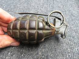 US WWII MK 2 HAND GRENADE-ORIGINAL COMBAT ISSUE-NICE CONDITION INERT - WWI & WWII Collectibles at GunBroker.com : 1108832829