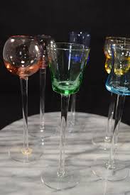 Set of 6 Stemmed Liqueur Glasses, Italy 7.25” Tall ...