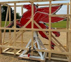 Sold at Auction: Large (Mobil) Pegasus Porcelain Neon Rotating Sign (TAC)