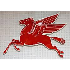 Sold at Auction: Mobil Pegasus Left Facing Cookie Cutter Sign