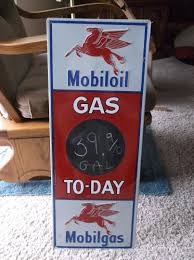 Mobil Mobiloil Mobilgas Pegasus Gas To-Day Metal Sign w ...