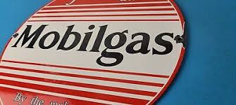 Vintage Mobilgas Porcelain Sign - Mobil Fill Up Porcelain ...