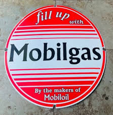 PORCELIAN MOBILGAS ENAMEL SIGN SIZE 30X30 INCHES DOUBLE ...