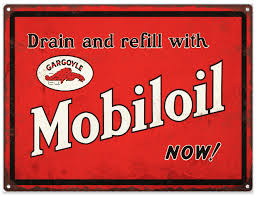 Mobiloil Motor Oil Gargoyle Garage Shop Mancave Metal Sign ...