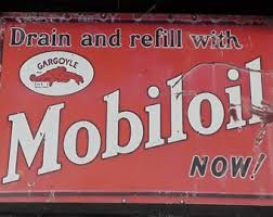 Vintage Gargoyle Mobil Oil Repro Sign - Garage - Man Cave ...